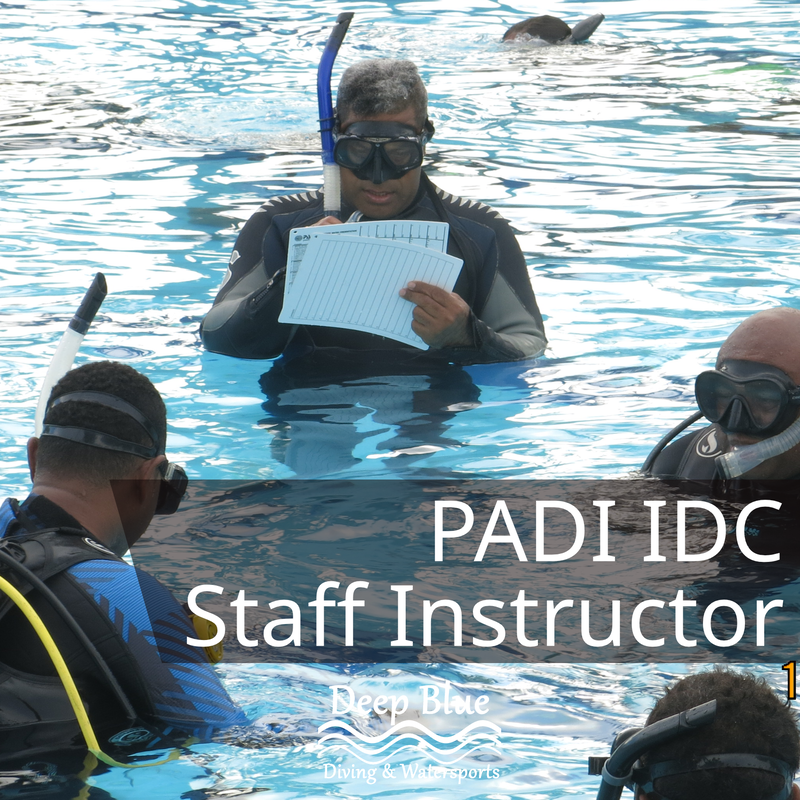 PADI IDC Staff Instructor with Deep Blue Fiji
